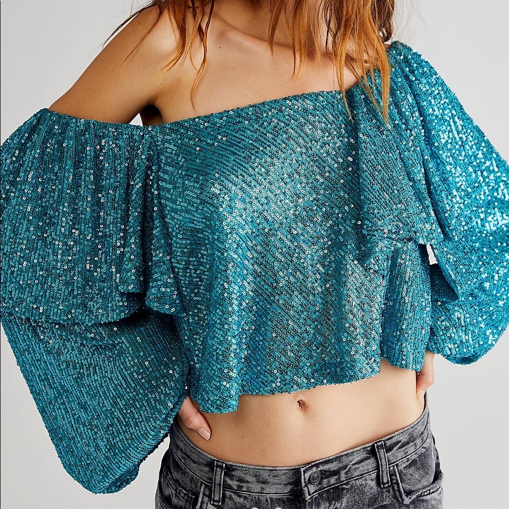 Free People Shimmer Top Small